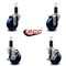 Service Caster 3.5'' Solid Poly Wheel Swivel 1-1/4'' Expanding Stem Caster Set 2 Brakes, 4PK SCC-EX20S3514-SPUS-2-TLB-2-114 - alternate 4